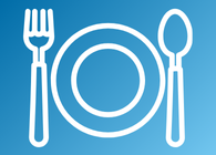 plate, fork and spoon graphic